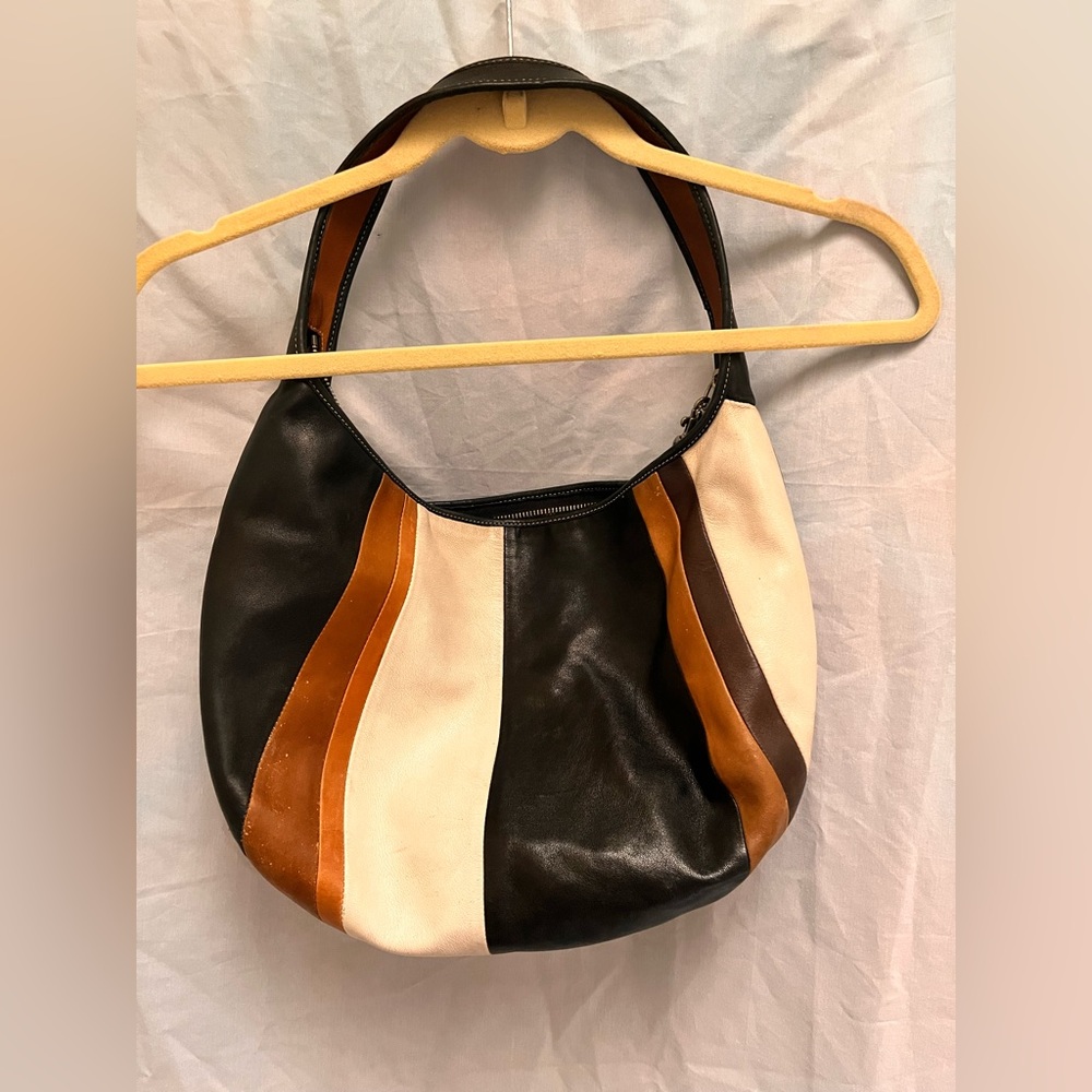 COPY - Heavily use leather multicolored COACH bag